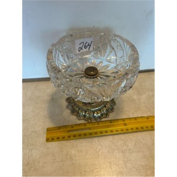 Crystal Pedestal Bowl, 6” Dia x 5” Tall