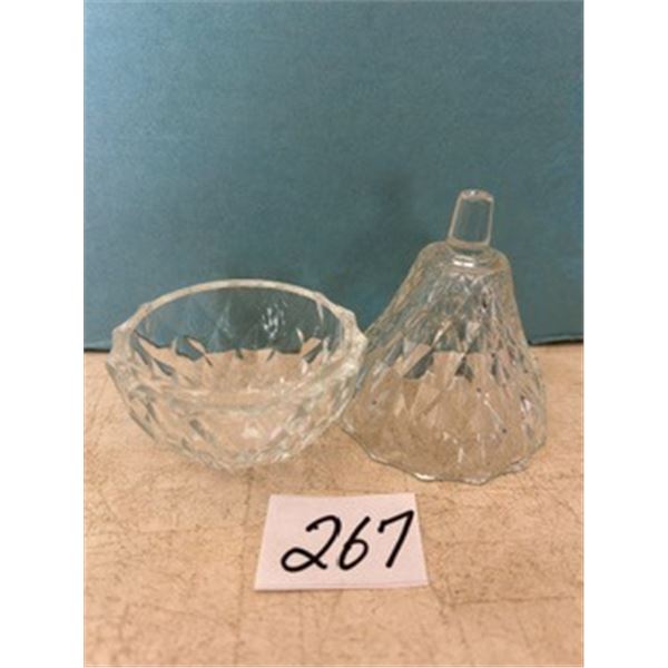 2-pc Pear Shaped Crystal Trinket Dish