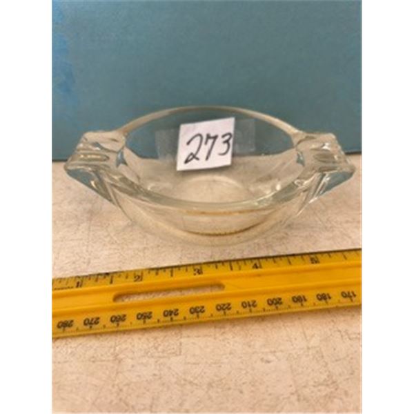 Heavy Glass Ashtray, 5 ¼”