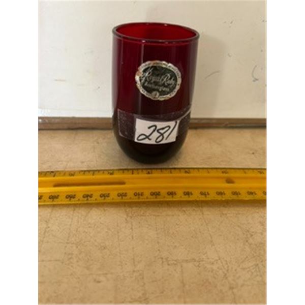 Vintage Ruby Red Glass, 3 ½”