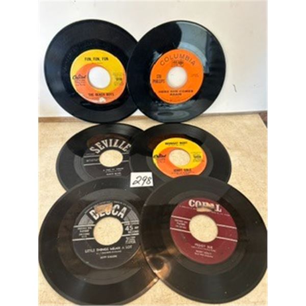 (6) 45-RPM Vinyl Records