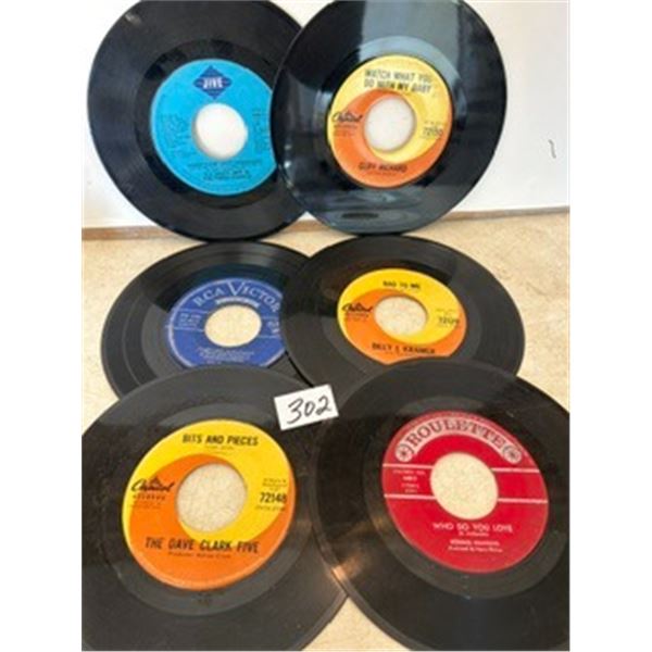 (6) 45-RPM Vinyl Records
