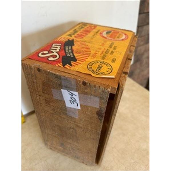 1950’s Sun Mandarin Oranges Wooden Crate