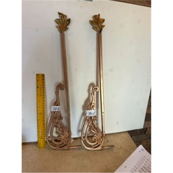 4-pc Decorative Curtain Rod & Brackets