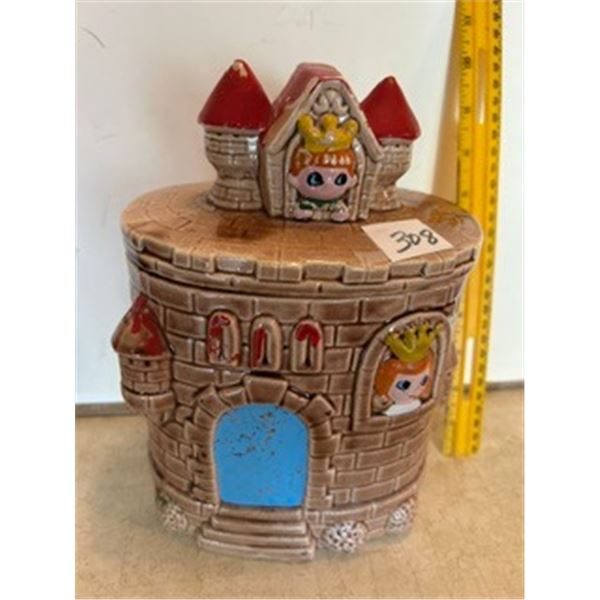 Castle Cookie Jar, 9 ½” Tall