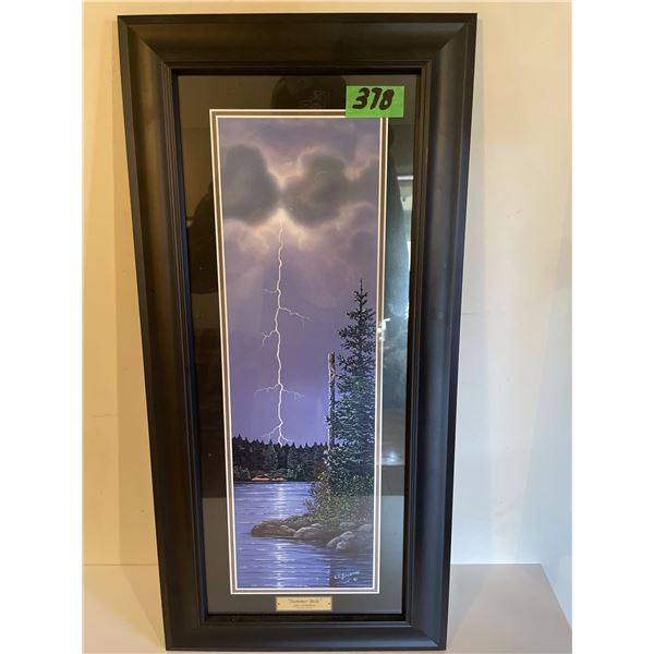 Framed & Signed Glen Scrimshaw Art Print “Summer Bolt” – 11 ½”x 