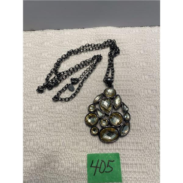 La Sophia Yellow Cut Crystal Necklace w/ 16” Chain – Dates Pre-2007