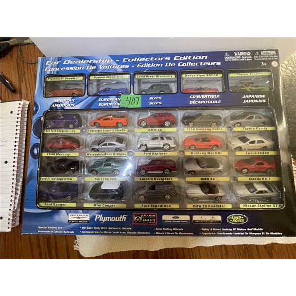 25-pc Packaged “Car Dealership” Collectors Edition Diecast Toy Vehicle Set