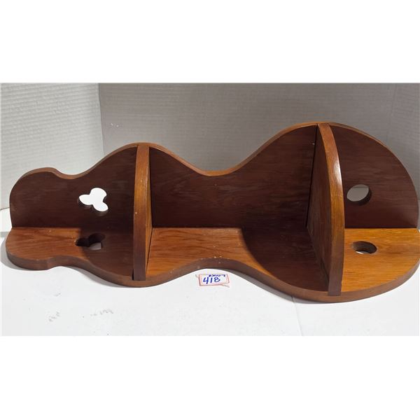 Vintage Wood Corner Shelf – 25” Tall