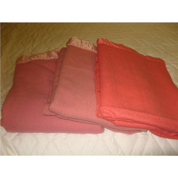 3 Full Size Wool Blankets