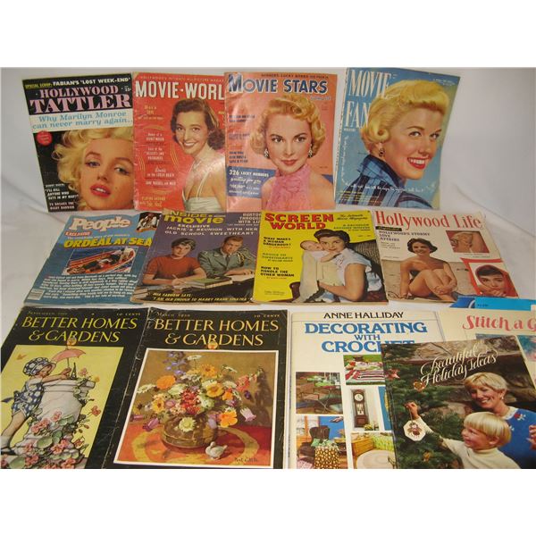 Lot of Vintage Hollywood & Home Décor Type Magazines