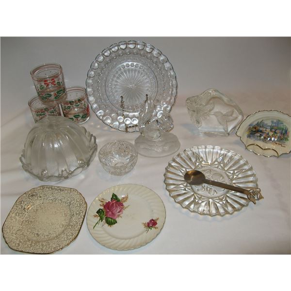 Lot of Vintage Glassware & Porcelain Dishes