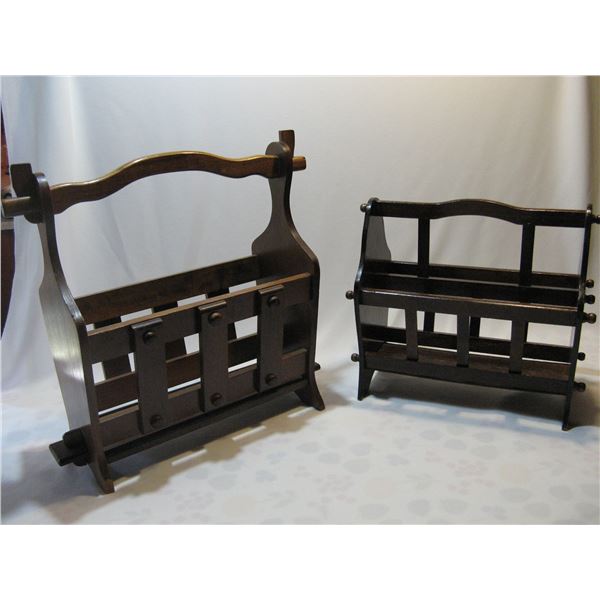 2 Wood Magazine Racks