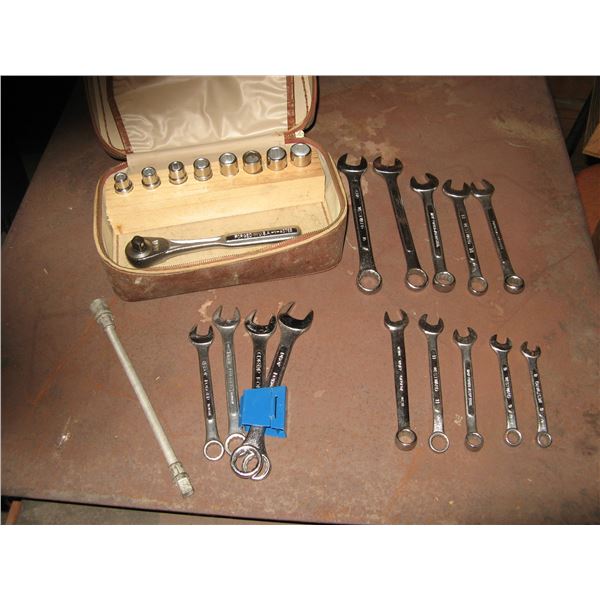 Vintage Ratchet & Wrench Sets with Case