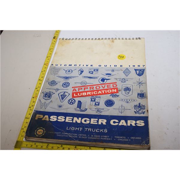 1957 Automotive Lube Guide inc. 1957 Chevy