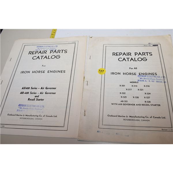 Iron Horse Engine Repair Parts Catalogs