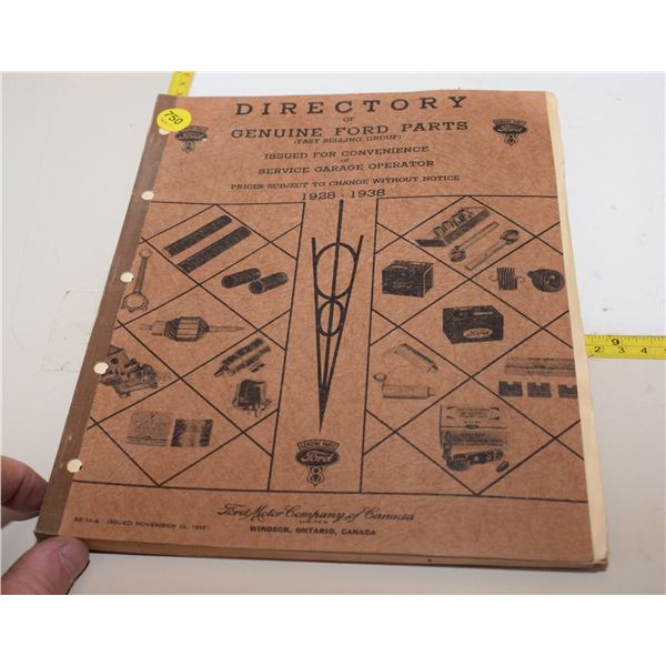 1939 Ford Parts Catalog