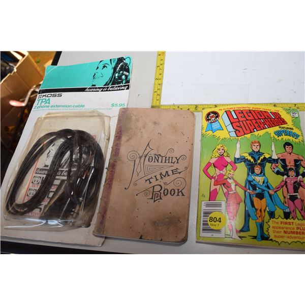 1913 Time Book, Comic, Koss Headphone Wire