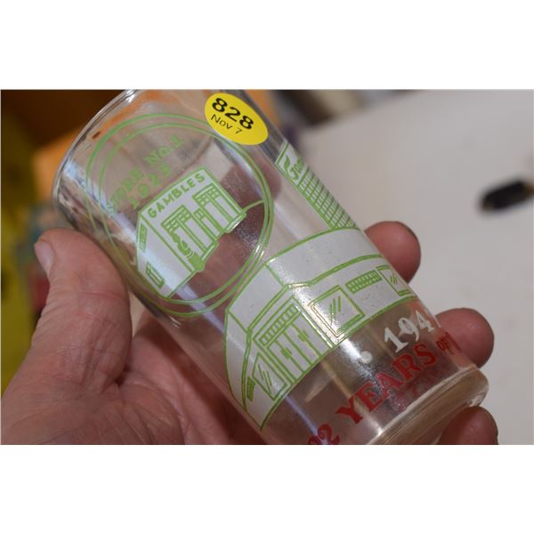 1947 Gambles Store Glass