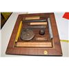 Image 1 : Antique Measuring Tape & Folding Ruler Mounted Display