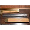 Image 2 : Antique Measuring Tape & Folding Ruler Mounted Display