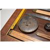 Image 5 : Antique Measuring Tape & Folding Ruler Mounted Display