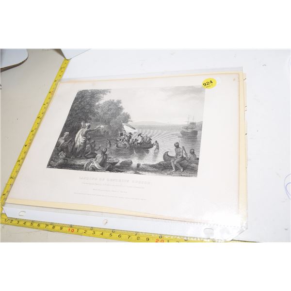 1857 "Landing of Hendrick Hudson" Print, etc.