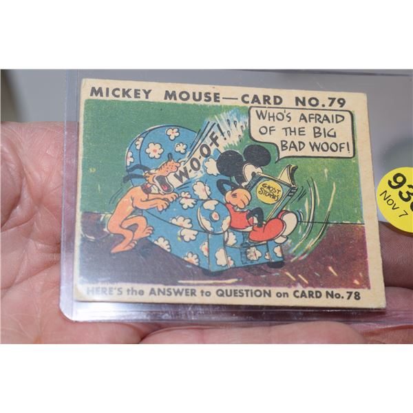 RARE! 1935 Canadian O-Pee-Chee Mickey Mouse Card - #79