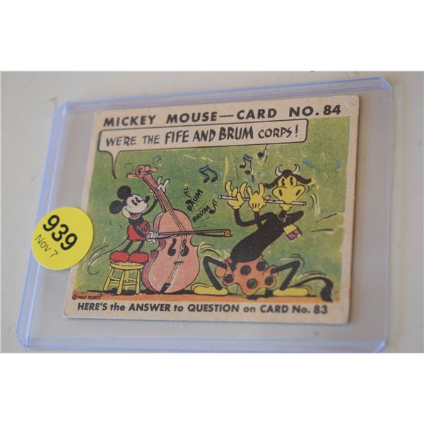 RARE! 1935 Canadian O-Pee-Chee Mickey Mouse Card - #84
