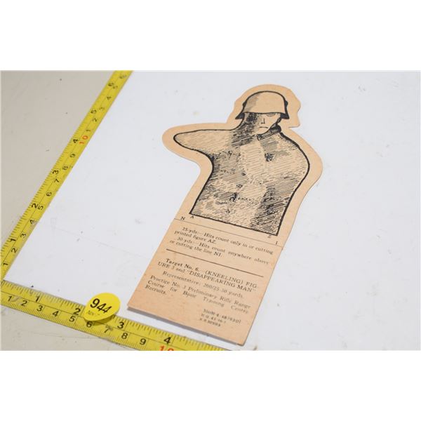 WWII Military German Soldier Shooting Target