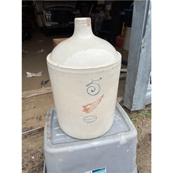 Red Wing 5 Gallon Jug – Has Large Chip