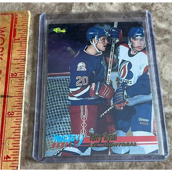 Terry Ryan (Ted Hitchcock from Shoresy) Classic Hockey Draft ’95 card. Set the tone!