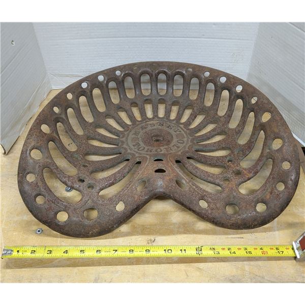 “Massey, Toronto” Antique Tractor Seat (Possible Original Paint Showing)