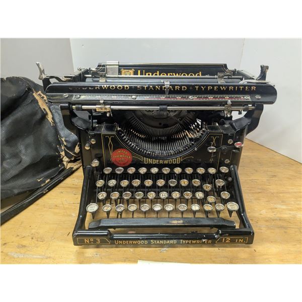 Antique Underwood #3-12" typewriter, S.N.81950, 1905-1906, Everything functions well, including orig