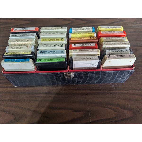 lot of 8-track albums, country