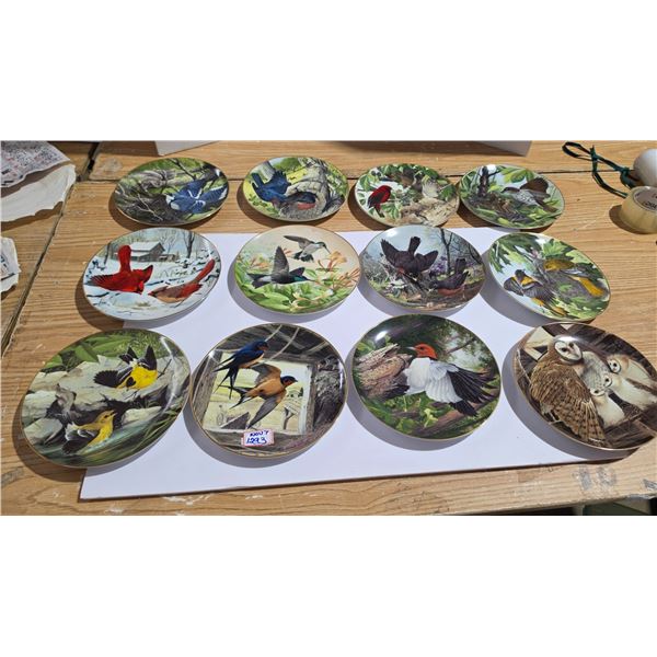 12pc Complete Collector Plate Set - The National Audubon Society by A.J. Rudisill
