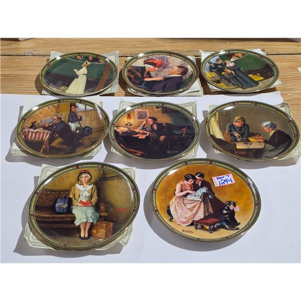 8pc Complete Set Knowles “Rockwell’s American Dream” Collector Plates
