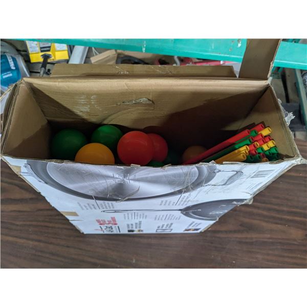 Pieces for giant KerPlunk game, balls and sticks only, no tube/cylinder(can be made with wire mesh)