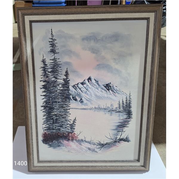 Framed 18”x 24” Winter Scene Wall Art
