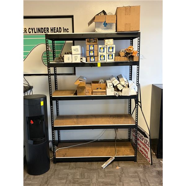 Black 5 Shelf Storage Rack w/Asst Cylinder Head Hardware