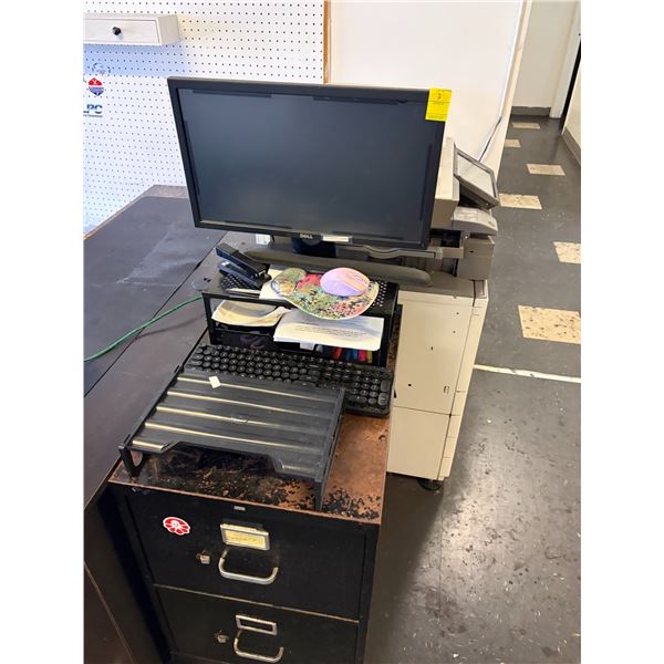 Computer Peripherals w/Legal File Cabinet, Paper Supplies