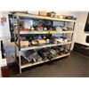 Image 1 : Beige Metal Heavy Duty 4 Shelf Storage Rack