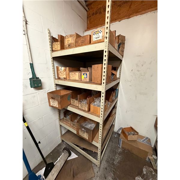 Asst Hardware,  2 Beige 5 Shelf Racks