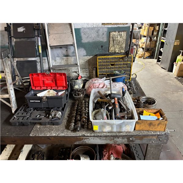 Toolbox, Asst Tools, Hardware Bin on Table