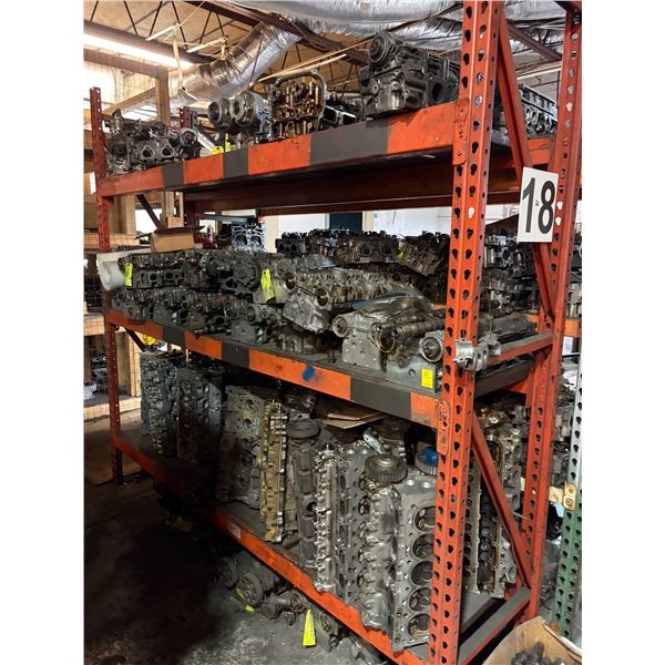 Asst Cylinder Heads on Rack  - 43