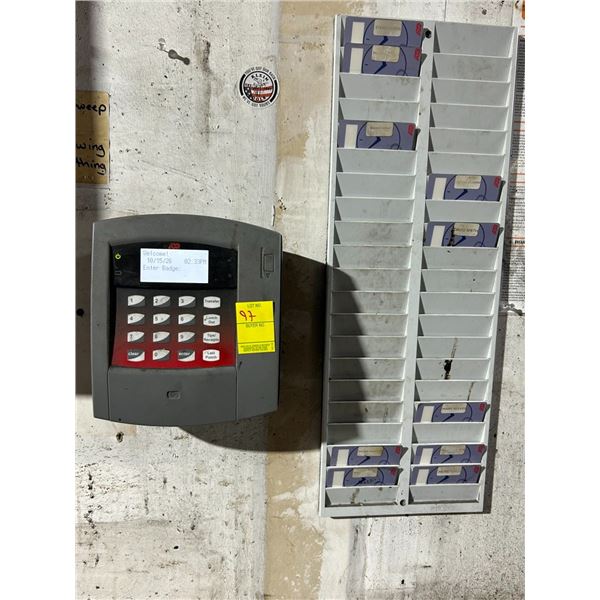 Digital Time Clock,  Card Rack