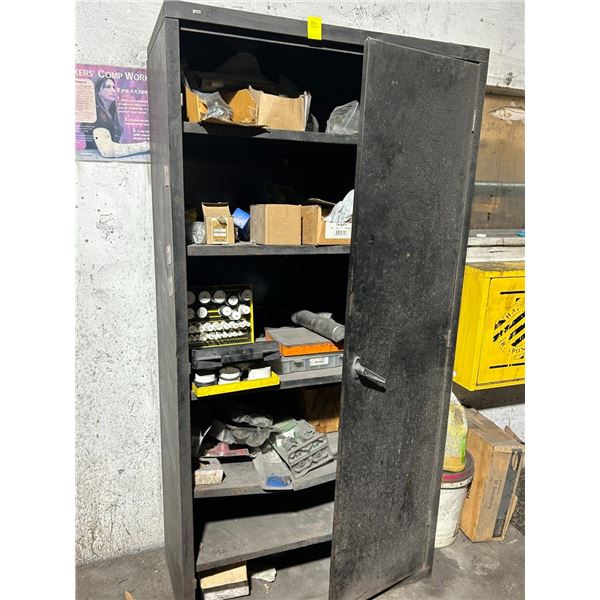 Black Metal Storage Rack, Asst Hardware - Missing Door