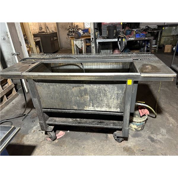 Grey  6'  Rolling Parts Washer Tank