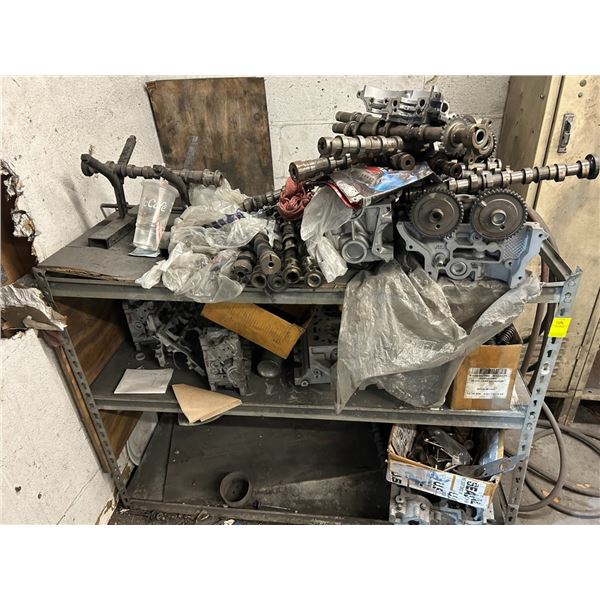 Cylinder Heads, Accessories on Grey Storage Rack - 6