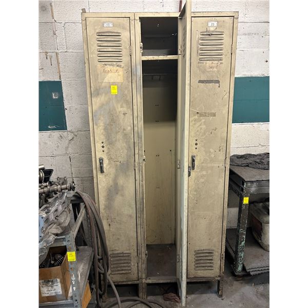 Tan  3 Compartment Locker